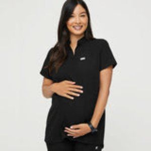 Figs Maternity Kitale Scrub Top- medium- black